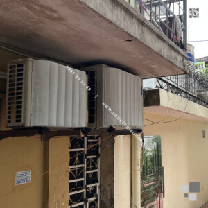 Lắp Louver CHG47 để thay đổi hướng gió nóng, tránh thổi trực tiếp sang nhà hàng xóm
