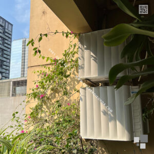 Louver CHG57 lắp đặt cho ban công nhà mặt đất