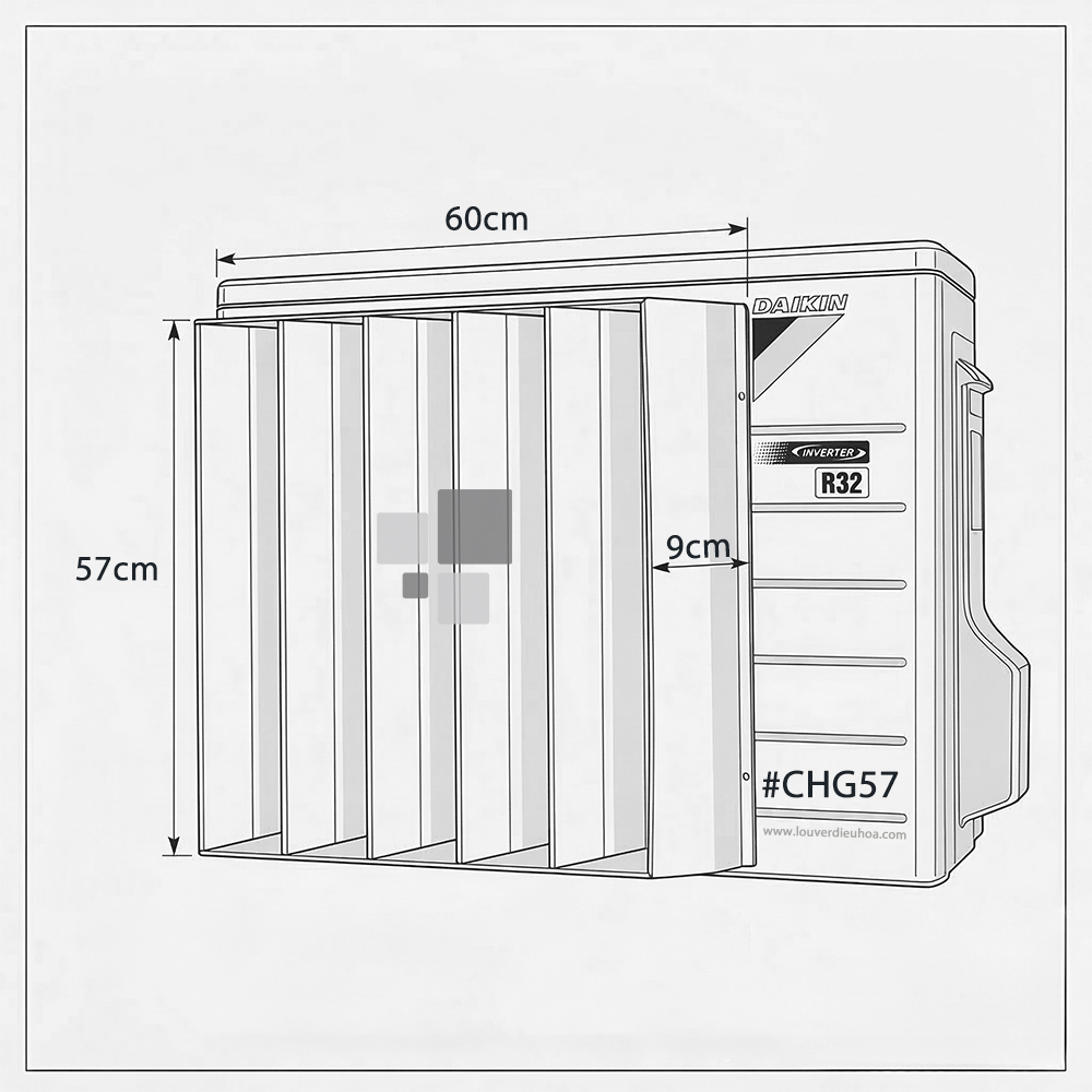 Louver cục nóng điều hoà CHG57