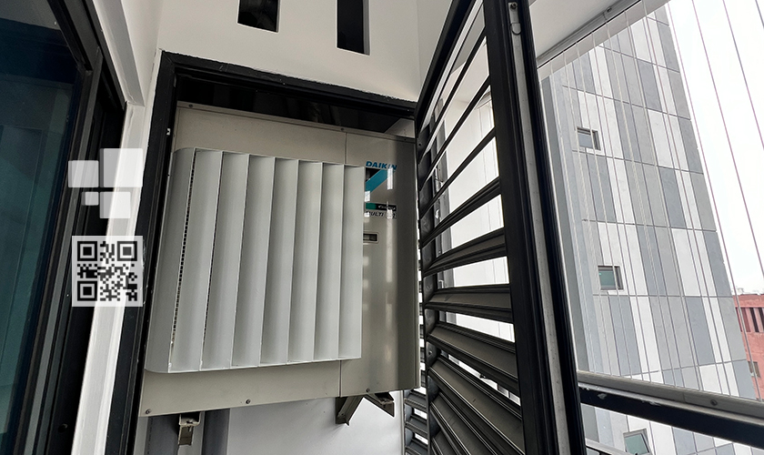 Lắp tấm chuyển hướng gió cho cục nóng điều hoà Daikin tại Ba Đình