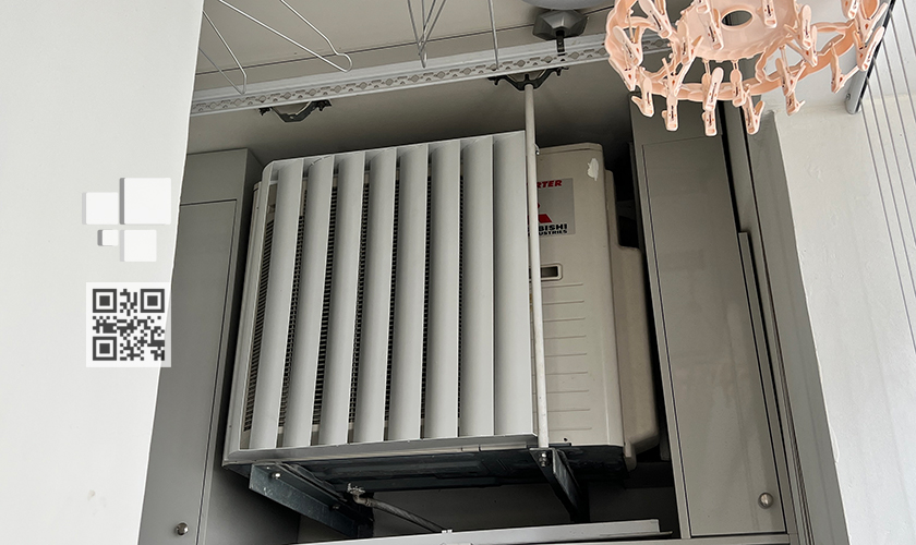 Lắp tấm chuyển hướng gió 70x70 cho điều hoà Multi