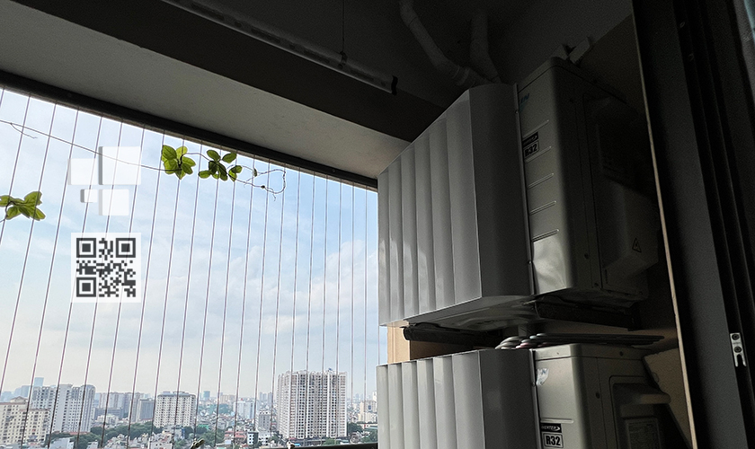 Lắp đặt Louver cục nóng điều hoà Đaikin tại Hoàng Mai